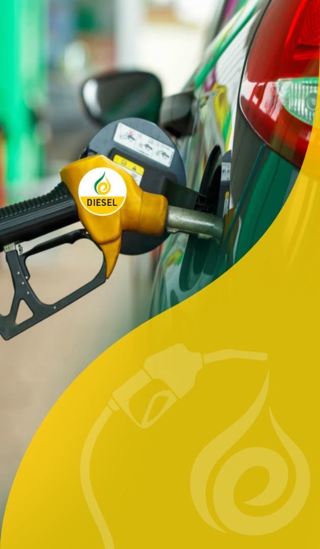 Life Energy Diesel (AGO) pump nozzle fuelling a vehicle